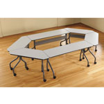 Iceberg OfficeWorks Mobile Training Table, 60w x 18d x 29h, Gray/Charcoal view 2