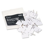 SecurIT® Replacement Slotted Key Cabinet Tags, 1 5/8 x 1 1/2, White, 20/Pack view 1