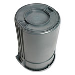 Impact Advanced Gator Waste Container, Round, Plastic, 44 gal, Gray view 1