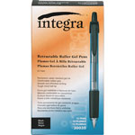 Integra Retractable Gel Ink Pen, Comfort Grip, .7mm, Black view 2
