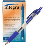 Integra Retractable Gel Ink Pen, Comfort Grip, .7mm, Blue view 1