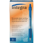Integra Retractable Gel Ink Pen, Comfort Grip, .7mm, Blue view 2