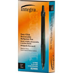 Integra Ballpoint Pen, Retractable, Medium Point, Black Barrel/Ink view 3