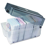 Innovera CD/DVD Storage Case, Holds 150 Discs, Clear/Smoke view 1