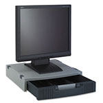 Innovera Single-Level Monitor Stand w/Storage Drawer, 15 x 11 x 3, Light Gray/Charcoal view 3