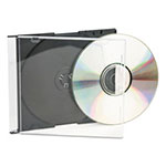 Innovera CD/DVD Slim Jewel Cases, Clear/Black, 100/Pack view 2