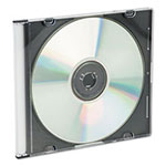 Innovera CD/DVD Slim Jewel Cases, Clear/Black, 100/Pack view 3