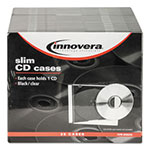 Innovera CD/DVD Slim Jewel Cases, Clear/Black, 25/Pack view 5