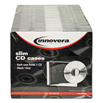 Innovera CD/DVD Slim Jewel Cases, Clear/Black, 50/Pack view 4