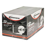 Innovera CD/DVD Slim Jewel Cases, Clear/Black, 50/Pack view 5