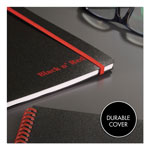 Black N' Red Twin Wire Poly Cover Notebook, Wide/Legal Rule, Black Cover, 8.25 x 5.68, 70 Sheets view 1