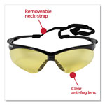 KleenGuard™ Nemesis Safety Glasses, Black Frame, Amber Lens, 12/Box view 5