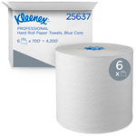 Kleenex Hard Roll Paper Towels (25637) with Premium Absorbency Pockets, White, for Dispenser (Blue-Core), 700’/Roll, 6 Rolls/Case, 4,200'/Case view 1