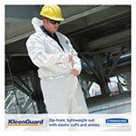 KleenGuard™ A35 Coveralls, Hooded, X-Large, White, 25/Carton view 4