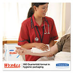 WypAll® X60 Cloths, 1/4 Fold, 12 1/2 x 10, White, 70/Pack, 8 Packs/Carton view 2