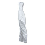 KleenGuard™ A40 Elastic-Cuff and Ankle Hooded Coveralls, Large, White, 25/Carton view 4