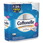 Cottonelle® Ultra CleanCare Toilet Paper, Strong Tissue, Mega Rolls, Septic Safe, 1-Ply, White, 340 Sheets/Roll, 6 Rolls/Pack, 6 Packs/CT view 1
