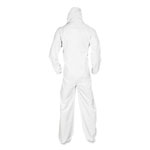 KleenGuard™ A20 Breathable Particle Protection Coveralls, Elastic Back, Hood and Boots, Large, White, 24/Carton view 3