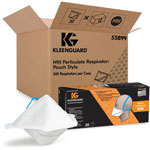 KleenGuard™ N95 Pouch Respirator - Recommended for: Face - Comfortable, Breathable, Adjustable Nose-piece, Lightweight, Foldable, Head Strap, Particle Filtration Efficiency (PFE) - Regular Size - 12 / Carton orginal image
