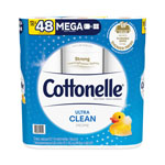 Cottonelle® Ultra CleanCare Toilet Paper, Strong Tissue, Mega Rolls, 1-Ply, White, 284 Sheets/Roll, 12 Rolls/Pack, 48 Rolls/Carton orginal image