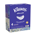 Kleenex Ultra Soft Tissues - 3 Ply - White - Soft, Strong, Fragrance-free - For Home, Office, Business, Face - 65 Per Box - 4 / Pack view 1