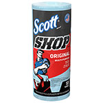 Scott® Shop Towels, Standard Roll, 1-Ply, 9.4 x 11, Blue, 55/Roll, 30 Rolls/Carton view 2