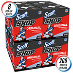 Scott® Shop Towels Original (75190), Blue, Pop-Up Dispenser Box, 200 Towels/Box, 8 Boxes/Case, 1,600 Towels/Case view 5