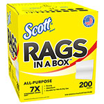 Scott® Rags in a Box, POP-UP Box, 12 x 9, White, 200/Box, 8 Boxes/Carton view 2