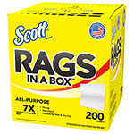 Scott® Rags In A Box™ (75260), White, 200 Shop Towels/Box, 8 Boxes/Case, 1,600 Towels/Case view 4
