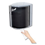 Scott® Roll Center Pull Towel Dispenser, 10.3 x 9.3 x 11.9, Smoke/Gray view 2