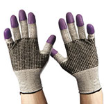 KleenGuard™ G60 Purple Nitrile Gloves, 230 mm Length, Medium/Size 8, Black/White, Pair view 5