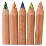 Koh-I-Noor Tri-Tone Color Pencils, 3.8 mm, Assorted Tri-Tone Lead Colors, Tan Barrel, Dozen view 1