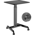 Kantek Mobile Sit-to-Stand Desk, 23.5 x 20.5 x 29.75 to 44.25, Black view 1