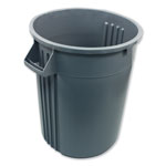 Impact Advanced Gator Waste Container, Round, Plastic, 32 gal, Gray orginal image