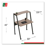 Linea Italia Kompass Flexible Home/Office Desk, 33w x 23.4d x 48h, Mocha view 1