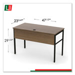 Linea Italia Urban Desk Workstation, 47.25w x 23.75d x 29.5h, Natural Walnut view 1
