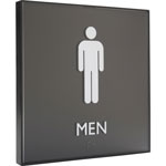 Lorell Restroom Sign, 1 Each, Men Print/Message, 8