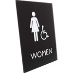 Lorell Restroom Sign, 1 Each, Women Print/Message, 6.4