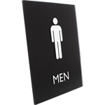 Lorell Restroom Sign, 1 Each, Men Print/Message, 6.4