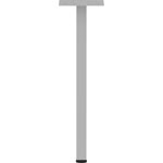 Lorell Relevance Series Offset Square Leg, Powder Coated Silver Square Leg Base, 28.50