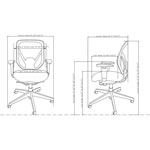 Lorell Mid Back Chair, 28-1/8