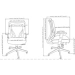 Lorell Mid Back Chair, 27
