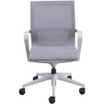 Lorell Executive Mesh Mid-back Chair, Nylon Seat, Nylon, Mesh Back, Plastic Frame, 5-star Base, Gray, 26.3