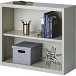Lorell 2-Shelf Bookcase, Light Gray view 2