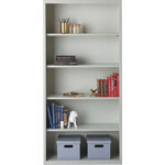 Lorell 2-Shelf Bookcase, Light Gray view 4