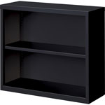 Lorell 2-Shelf Bookcase, Black view 3