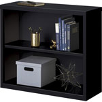 Lorell 2-Shelf Bookcase, Black view 4