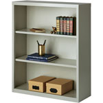 Lorell 3-Shelf Bookcase, Light Gray view 1