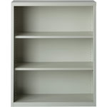 Lorell 3-Shelf Bookcase, Light Gray view 3