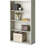 Lorell 4-Shelf Bookcase, Light Gray view 1